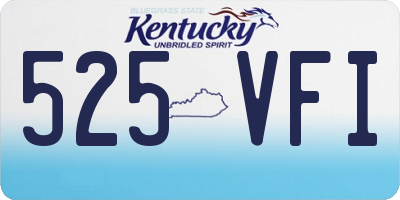 KY license plate 525VFI