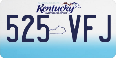 KY license plate 525VFJ