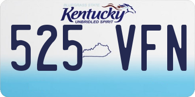 KY license plate 525VFN
