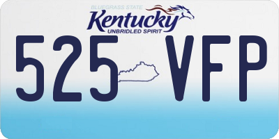 KY license plate 525VFP