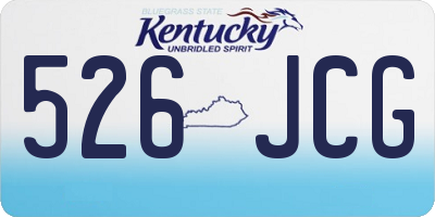 KY license plate 526JCG