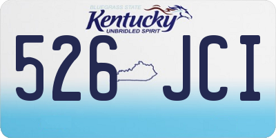 KY license plate 526JCI