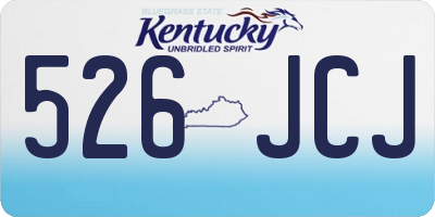 KY license plate 526JCJ