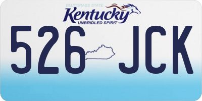 KY license plate 526JCK