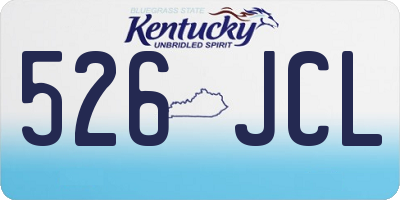 KY license plate 526JCL