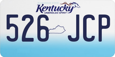 KY license plate 526JCP