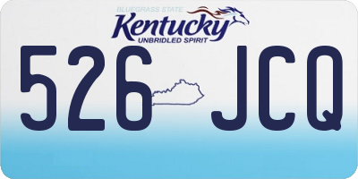 KY license plate 526JCQ
