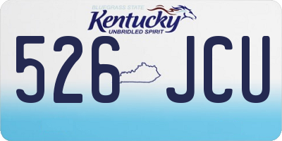 KY license plate 526JCU