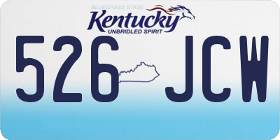 KY license plate 526JCW