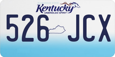 KY license plate 526JCX
