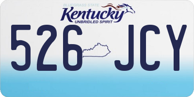 KY license plate 526JCY