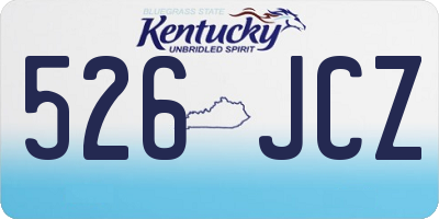 KY license plate 526JCZ