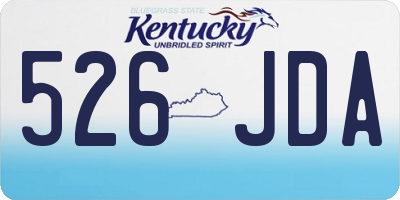 KY license plate 526JDA
