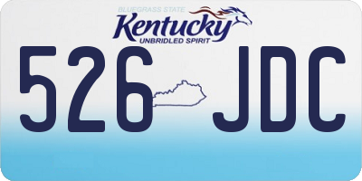 KY license plate 526JDC