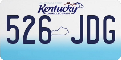 KY license plate 526JDG