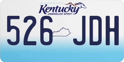 KY license plate 526JDH