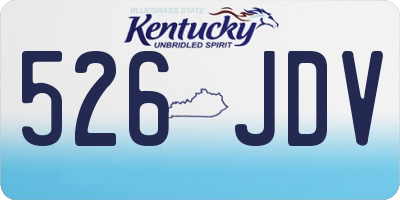 KY license plate 526JDV