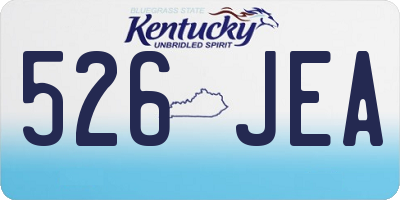 KY license plate 526JEA
