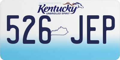 KY license plate 526JEP