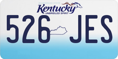 KY license plate 526JES