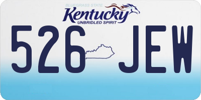 KY license plate 526JEW