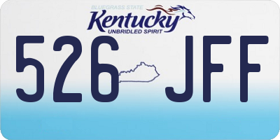 KY license plate 526JFF