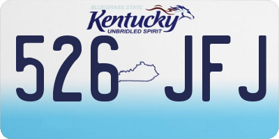 KY license plate 526JFJ