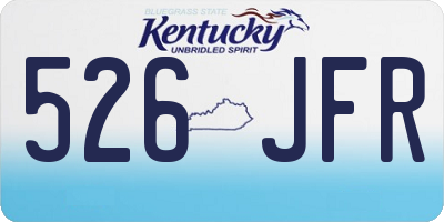 KY license plate 526JFR