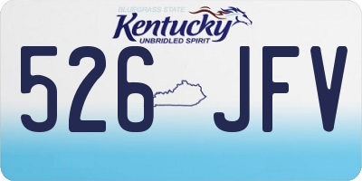 KY license plate 526JFV