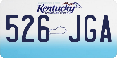 KY license plate 526JGA