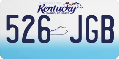 KY license plate 526JGB