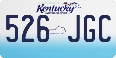 KY license plate 526JGC