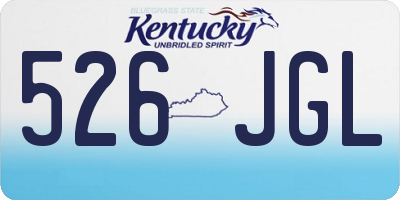 KY license plate 526JGL