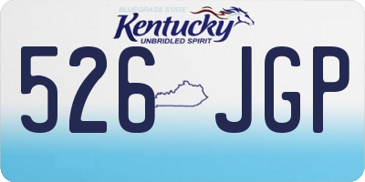 KY license plate 526JGP