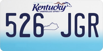 KY license plate 526JGR