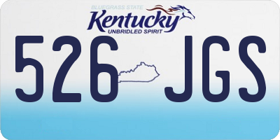 KY license plate 526JGS