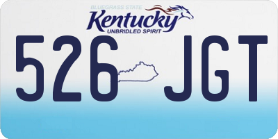 KY license plate 526JGT
