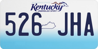 KY license plate 526JHA