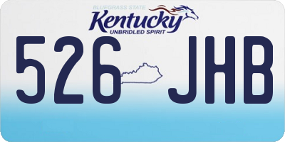 KY license plate 526JHB