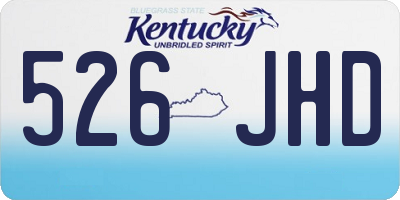 KY license plate 526JHD