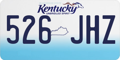 KY license plate 526JHZ