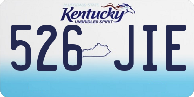 KY license plate 526JIE