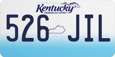 KY license plate 526JIL