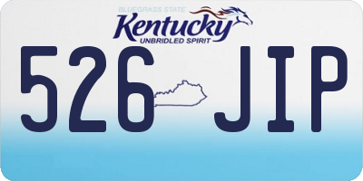 KY license plate 526JIP