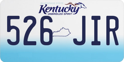 KY license plate 526JIR
