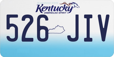 KY license plate 526JIV