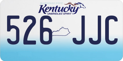 KY license plate 526JJC