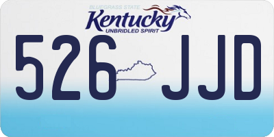 KY license plate 526JJD
