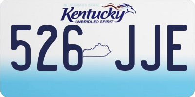 KY license plate 526JJE