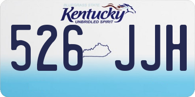 KY license plate 526JJH